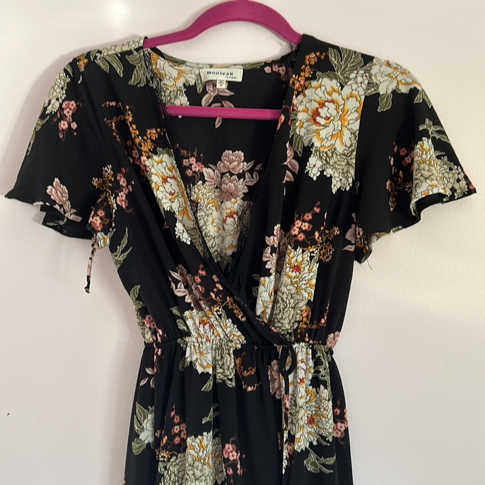 Floral Black Maxi Dress
